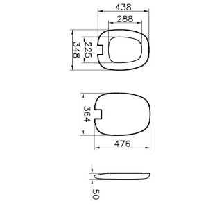 Coprivaso con chiusura rallentata Plural bianco opaco - Vitra 2