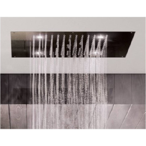 Soffione doccia 3 getti con luci led bianche 57x47 cm Dream 3 cromo -