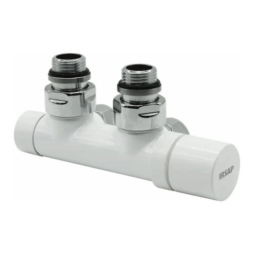 Kit gruppi valvole a squadro passo 50 mm bianco – Irsap