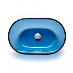 Lavabo da appoggio Cortina blu – Artelinea | Design Elegante e Innovat