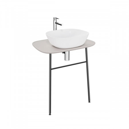 Mobile per lavabo sospeso alto Plural beige opaco Vitra