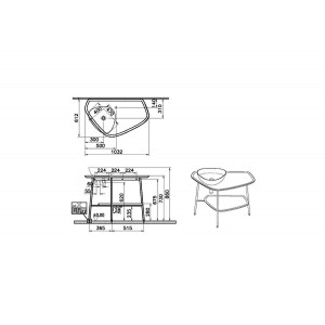 Mobile per lavabo sinistro Plural bianco Vitra 2