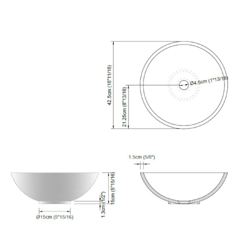 Lavabo da appoggio Milano Round fumè – Artelinea | Eleganza e design