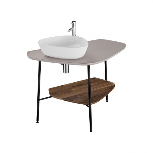 Mobile per lavabo sinistro Plural beige opaco Vitra