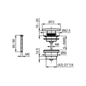 Piletta click-clack Extra bianco lucido - Ideal Standard | Meglioalge 2