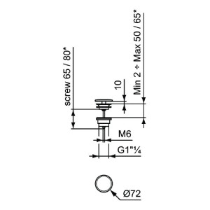 Piletta a scarico libero Ipalyss polvere opaco - Ideal Standard | Megl 2