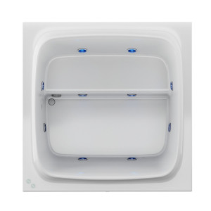 Vasca idromassaggio da esterno Skylounge® 190x190 cm bianco lucido con 2