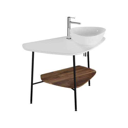 Mobile per lavabo destro Plural bianco opaco Vitra