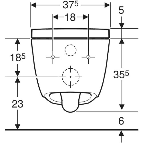 Vaso WC sospeso Alba AquaClean bianco lucido - Geberit | Meglioalge