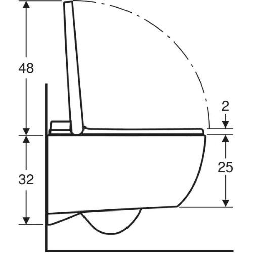Vaso WC sospeso Alba AquaClean bianco lucido - Geberit | Meglioalge
