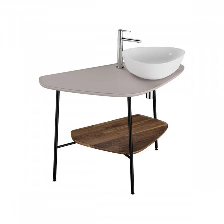 Mobile per lavabo destro Plural beige opaco Vitra