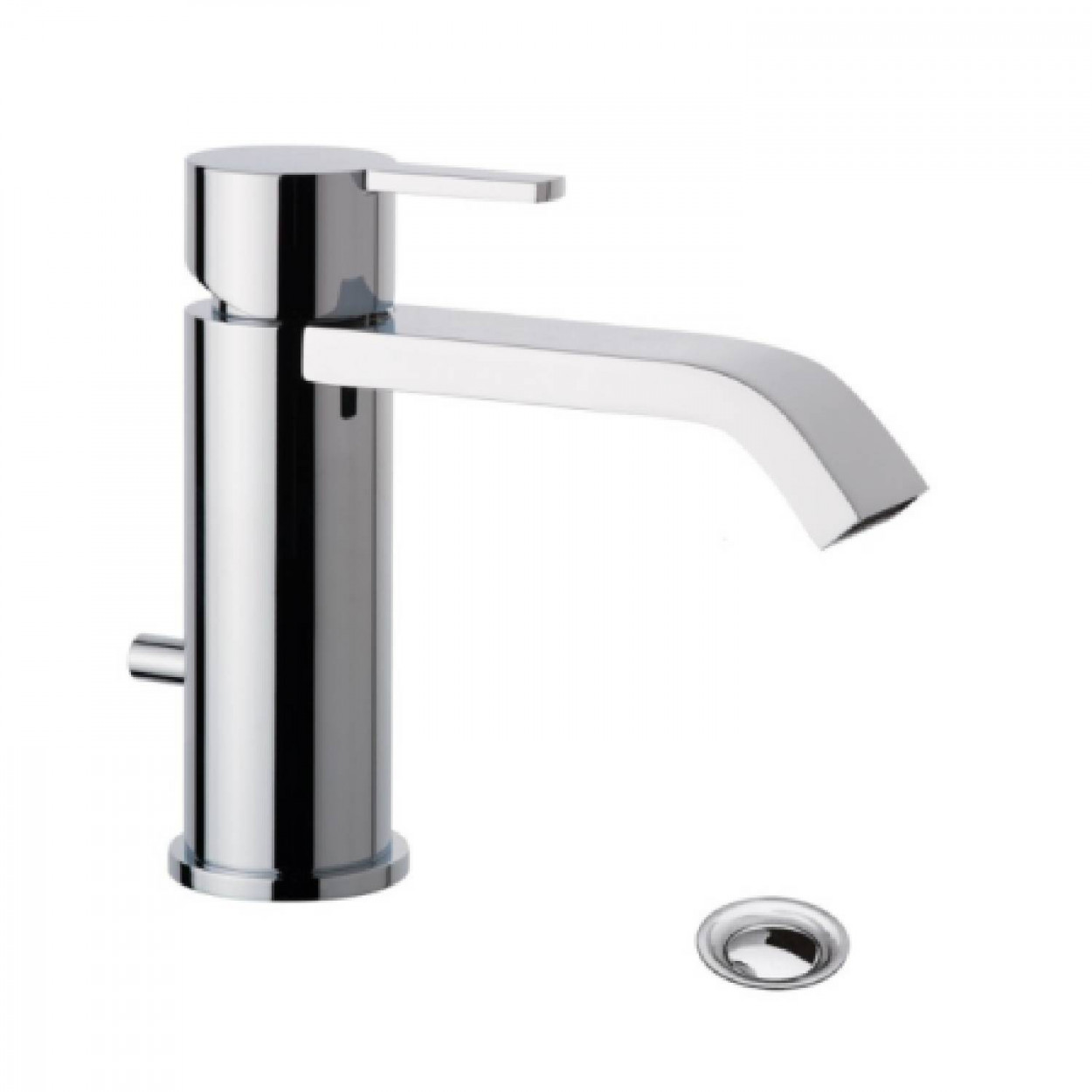 Miscelatore lavabo monoforo bocca prolungata con scarico M-Due cromo -