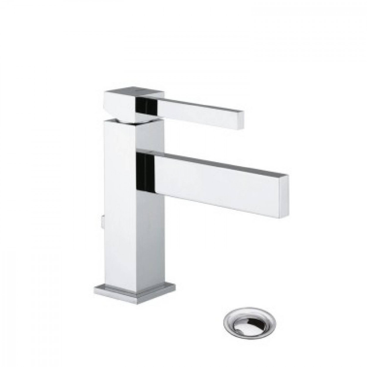 Miscelatore lavabo monoforo con scarico Zehn cromo - Bellosta