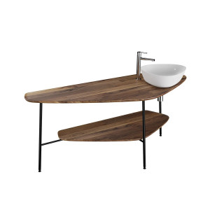 Mobile per lavabo Big destro rovere scura Vitra