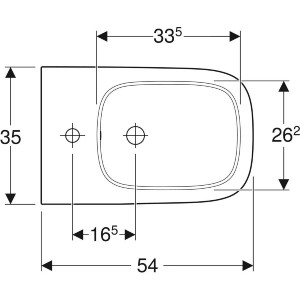 Bidet a Terra Filomuro Smyle Square Bianco Lucido | Geberit 2