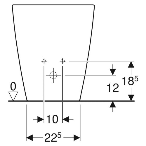 Bidet a Terra Filomuro Smyle Square Bianco Lucido | Geberit