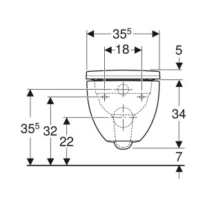 Vaso sospeso Rimfree con coprivaso soft close Acanto bianco lucido - G 2