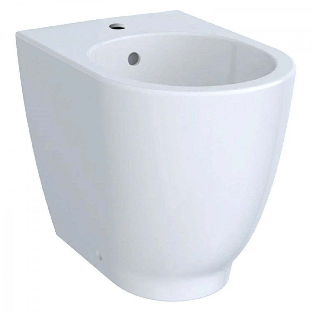 Bidet a terra filo muro Acanto 51x35 cm bianco lucido - Geberit