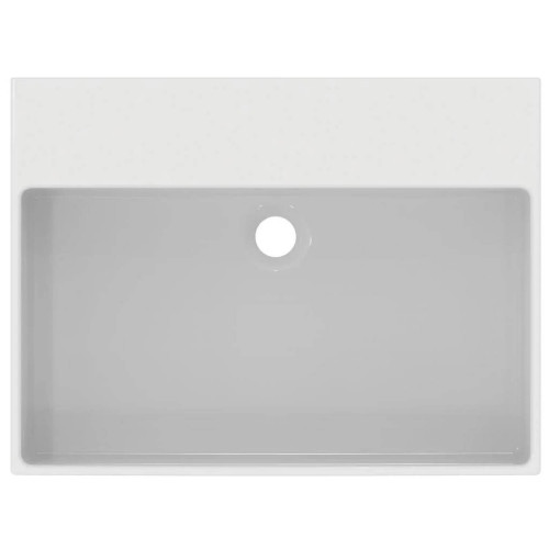 Lavabo da appoggio rettangolare 60x45 cm con troppopieno Extra bianco