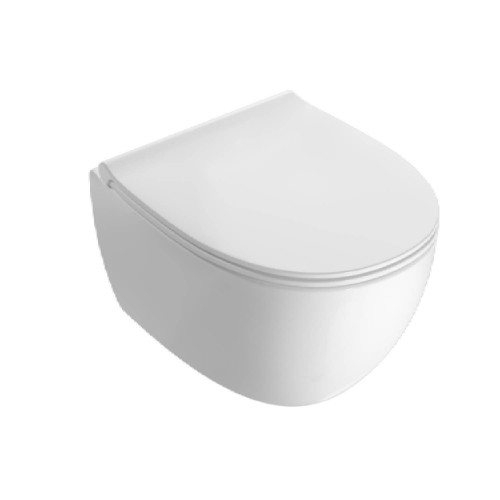 "Vaso Sospeso Senza Brida 4All Bianco Lucido - Globo | Design e Igiene