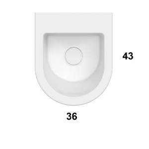 Bidet sospeso Forty3 43x36 cm bianco lucido – Globo | Meglioalge 2