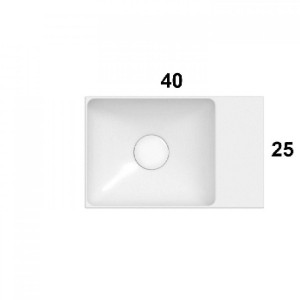 Lavabo sospeso o da appoggio T-Edge bianco lucido – Ceramica Globo 2