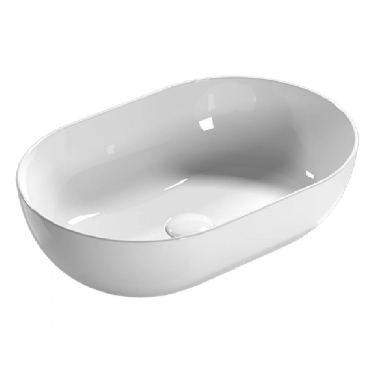 Lavabo da appoggio T-Edge bianco lucido – Globo