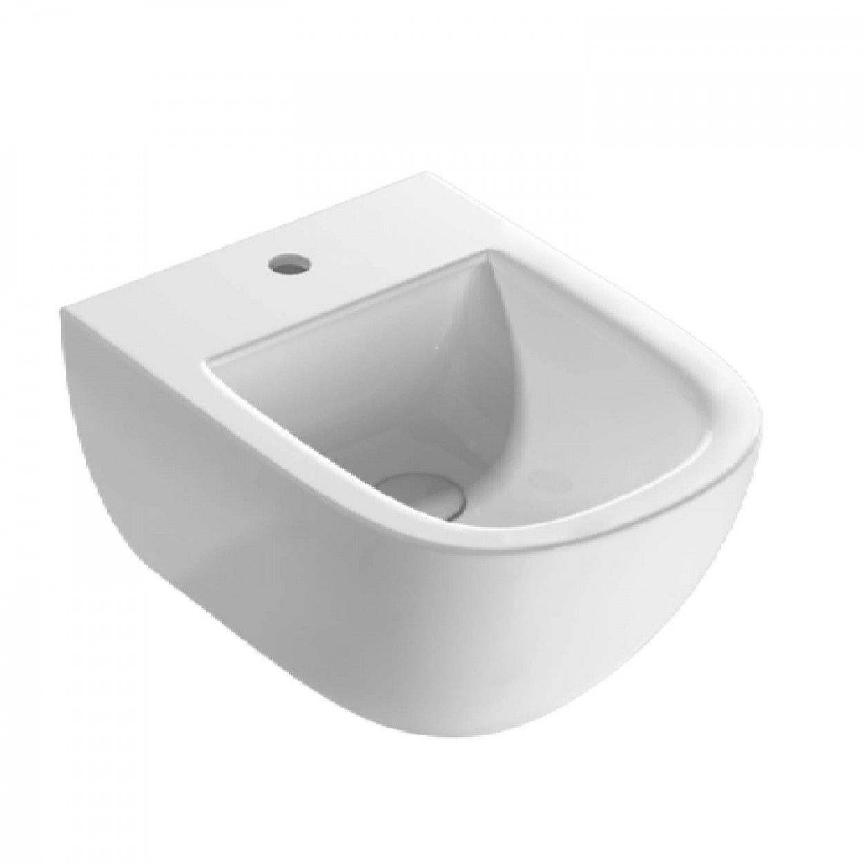 Bidet sospeso filo muro Stockholm 51x37 cm bianco lucido – Globo