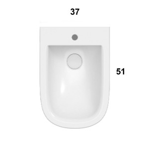 Bidet sospeso Stockholm 51x37 cm bianco lucido - Ceramica Globo 2