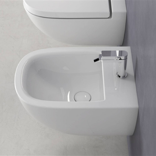 Bidet sospeso Stockholm 51x37 cm bianco lucido - Ceramica Globo
