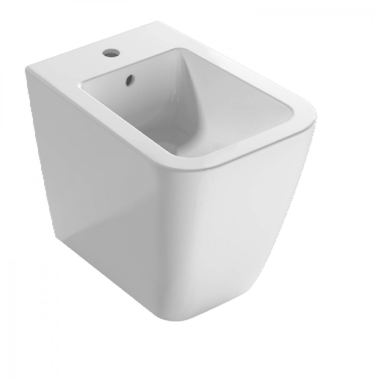 Bidet a Terra Filo Muro Stone Bianco Lucido  Ceramica Globo Meglioalge