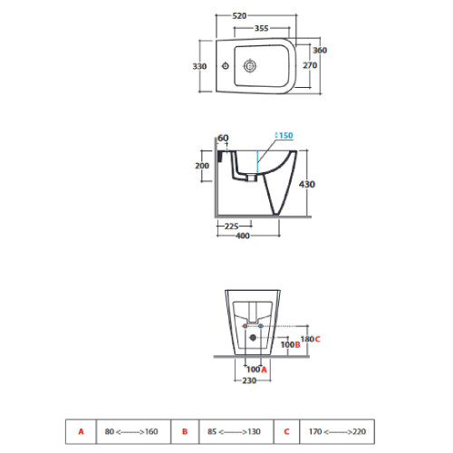Bidet a Terra Filo Muro Stone Bianco Lucido  Ceramica Globo Meglioalge