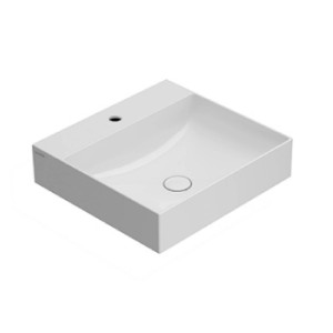 Lavabo sospeso 50x47 cm T-Edge bianco lucido - Ceramica Globo