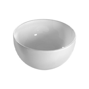 Lavabo tondo da appoggio T-Edge bianco lucido - Ceramica Globo
