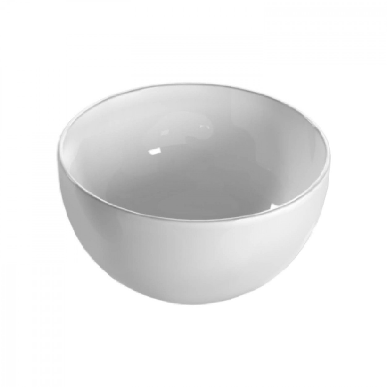 Lavabo tondo da appoggio T-Edge bianco lucido - Globo