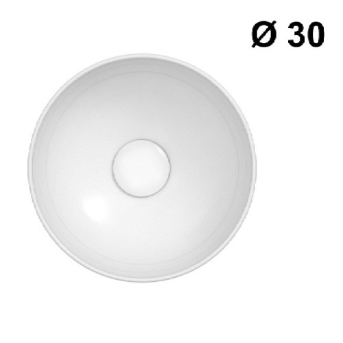 Lavabo tondo da appoggio T-Edge bianco lucido - Ceramica Globo