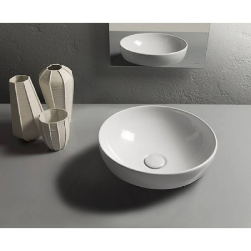 Lavabo da incasso/appoggio T-Edge bianco lucido - Ceramica Globo