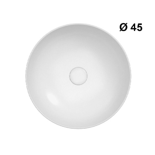Lavabo tondo da appoggio T-Edge bianco lucido - Globo Design e Qualità