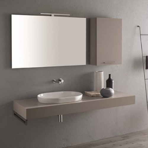 Lavabo da incasso/appoggio 60x41 cm T-Edge bianco lucido | Globo