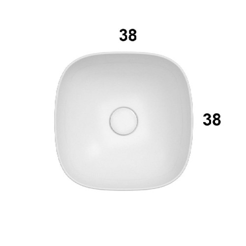 Lavabo da appoggio 38x38 cm T-Edge bianco lucido - Ceramica Globo
