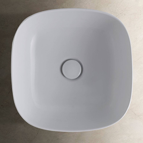 Lavabo da appoggio 38x38 cm T-Edge bianco lucido - Ceramica Globo