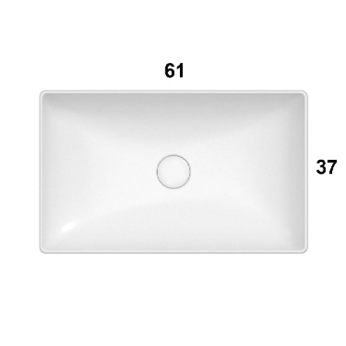 Lavabo da appoggio/sospeso 61x37 cm T-Edge bianco lucido - Globo | Des