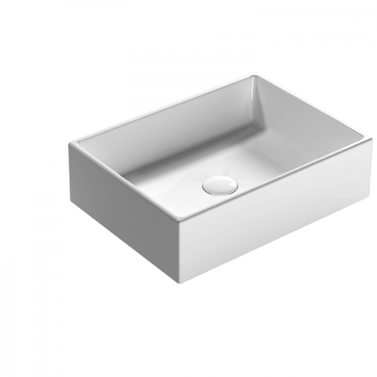 Lavabo da appoggio 50x37 cm Forty3 bianco lucido - Globo