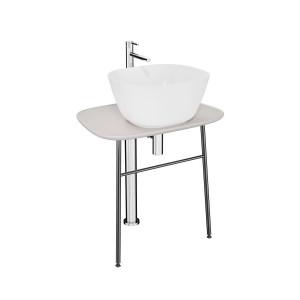 Mobile lavabo basso Plural Free beige Vitra