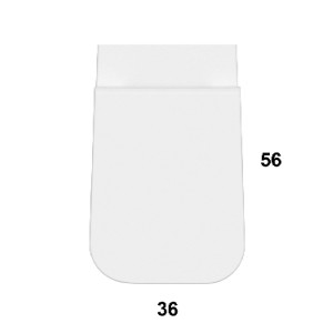 Vaso sospeso senza brida Stone bianco lucido - Ceramica Globo 2