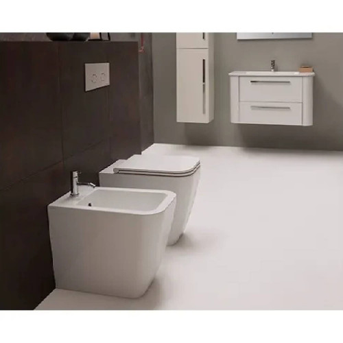 Vaso a terra 56x36 cm Stone bianco lucido - Globo | Eleganza e Qualità