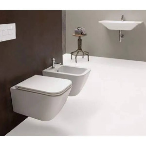Bidet sospeso Stone 56x36 cm bianco lucido - Globo | Meglioalge 2