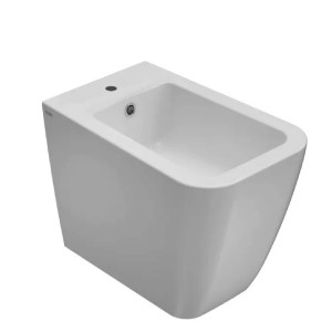 Bidet a terra filo muro 56x36 cm Stone bianco lucido - Globo | Meglioa