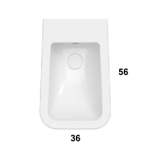 Bidet a terra filo muro 56x36 cm Stone bianco lucido - Globo | Meglioa