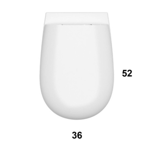 Vaso sospeso senza brida Grace 52x36 cm bianco lucido - Globo | Meglio